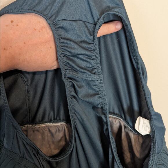 Nike Dri-Fit Blue Teal Floral Lined Drawstring Athletic Shorts Size Small - Picture 5 of 8